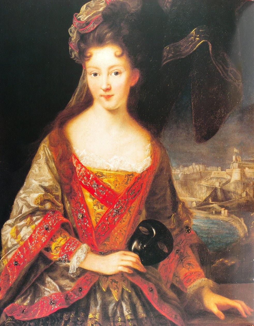 Luisa Ippolita Grimaldi con vista su Monaco da Jean Baptiste van Loo
