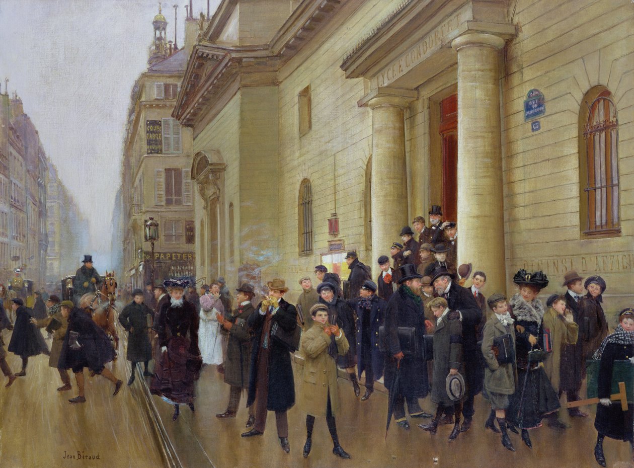 Uscendo dal Lycée Condorcet, 1903 da Jean Beraud