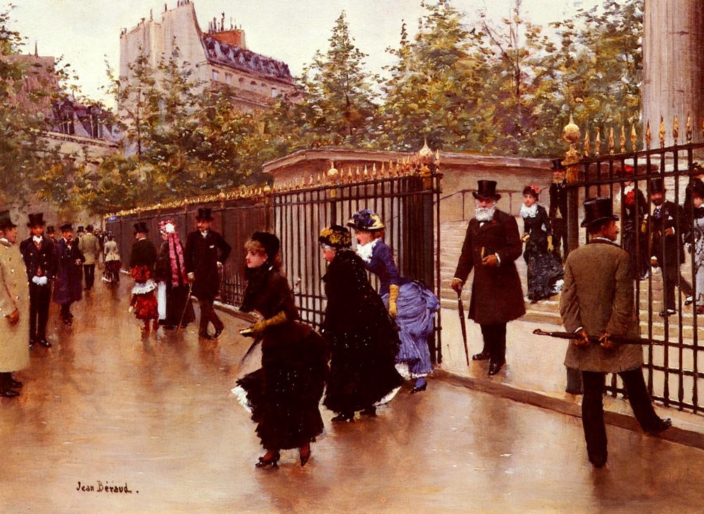 Uscendo dalla Madeleine, Parigi da Jean Beraud