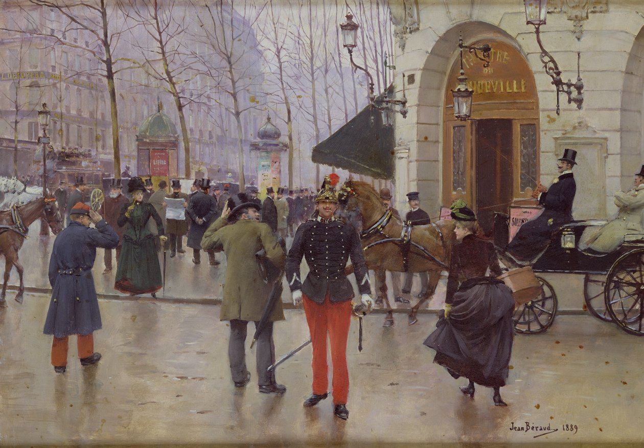 Il Boulevard des Capucines e il Teatro Vaudeville, 1889 da Jean Beraud
