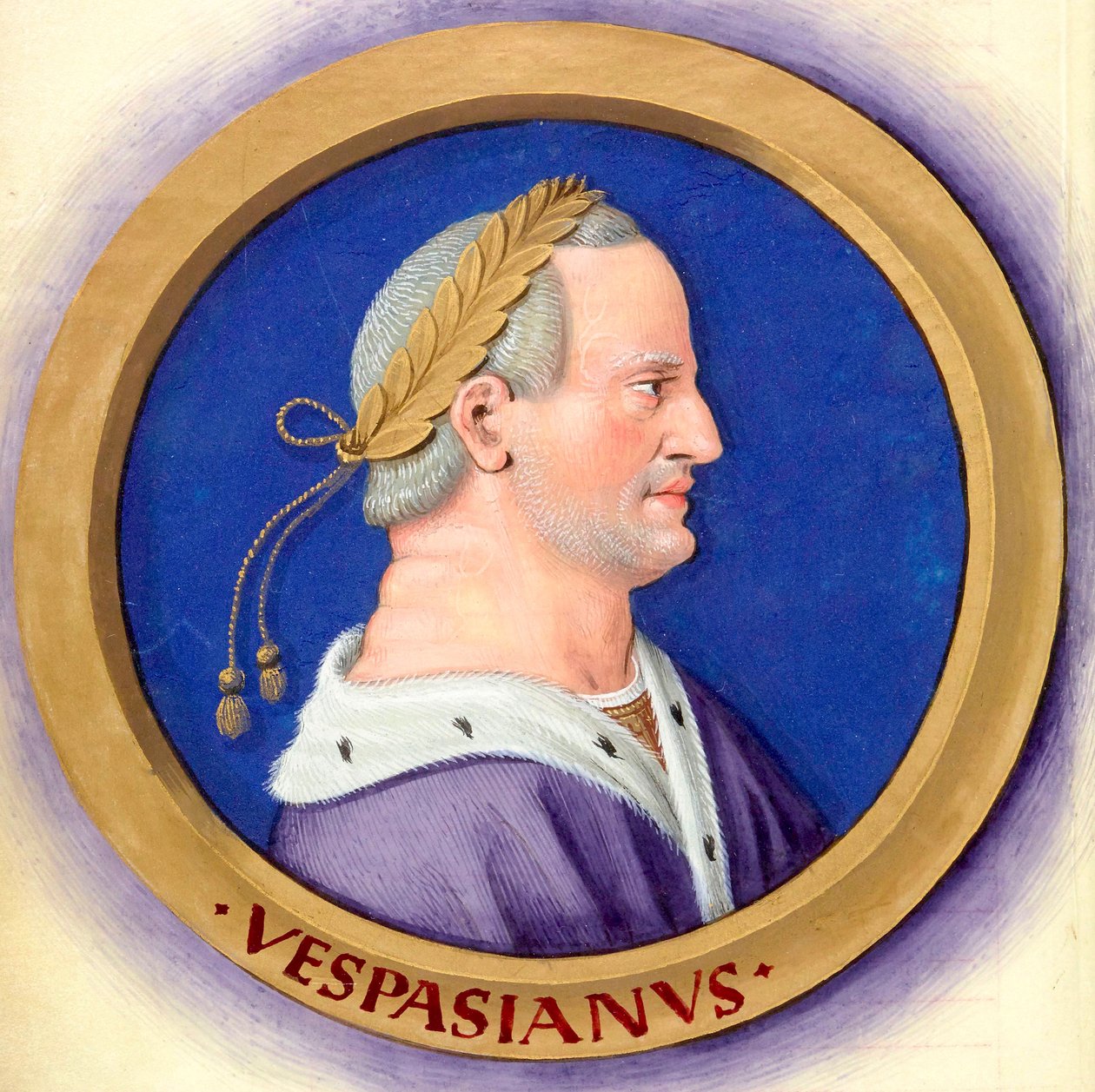 Descrizione dei dodici Cesari con le loro figure 10-Vespasiano da Jean Bourdichon