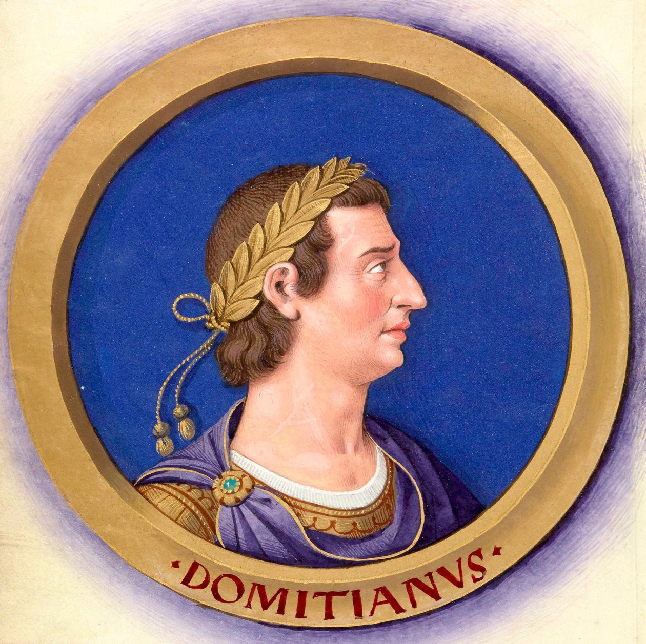 Descrizione dei dodici Cesari con le loro figure 12-Domiziano da Jean Bourdichon