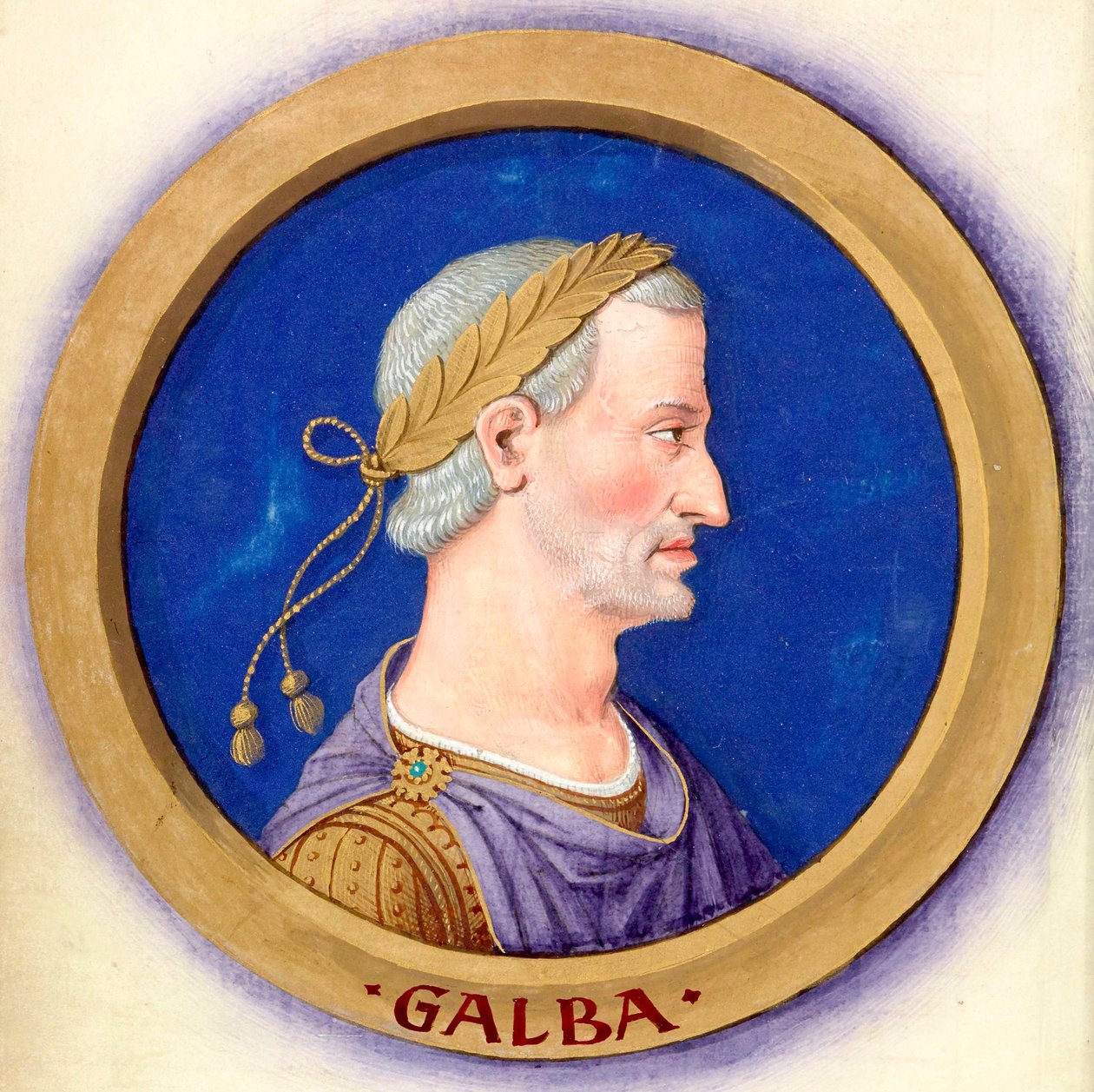 Descrizione dei dodici Cesari con le loro figure 7-Galba da Jean Bourdichon