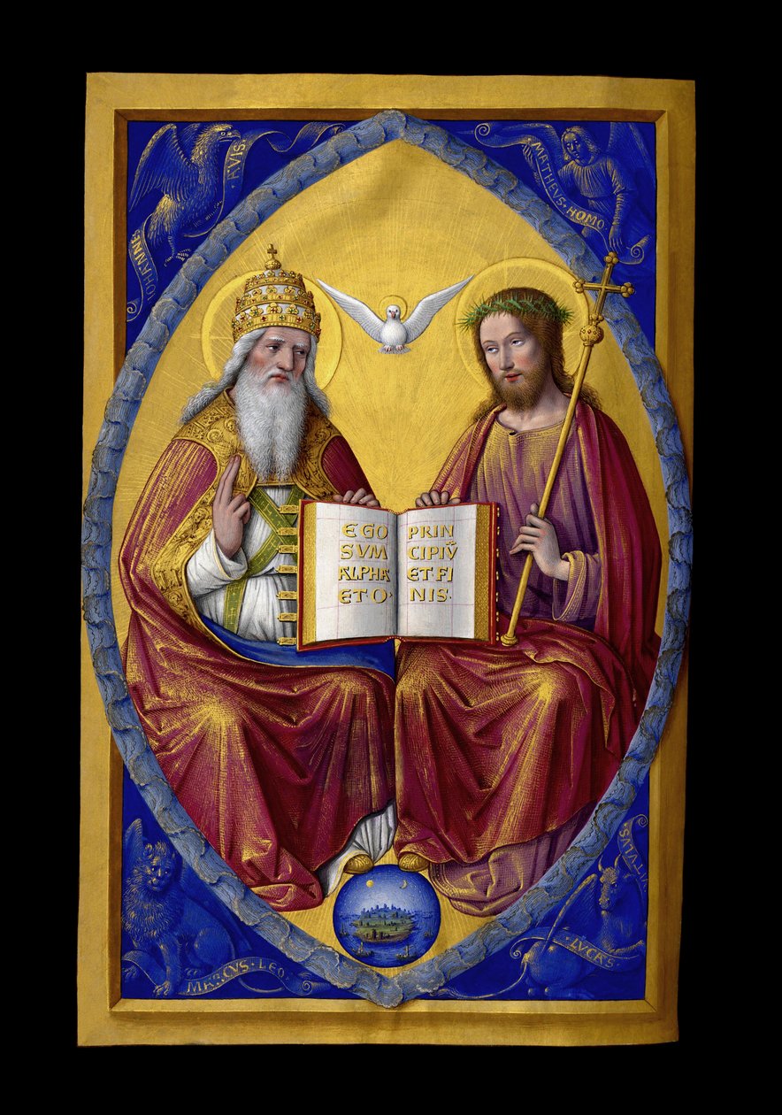 La Santissima Trinità, miniatura tratta dalle Grandes Heures d