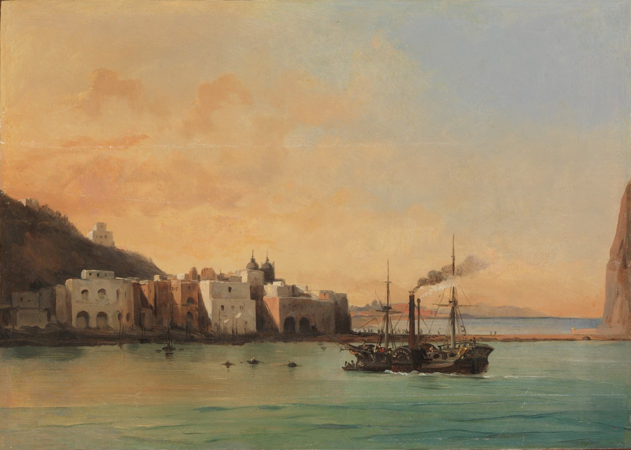 Vista di Ischia dal mare da Jean Charles Joseph Rémond