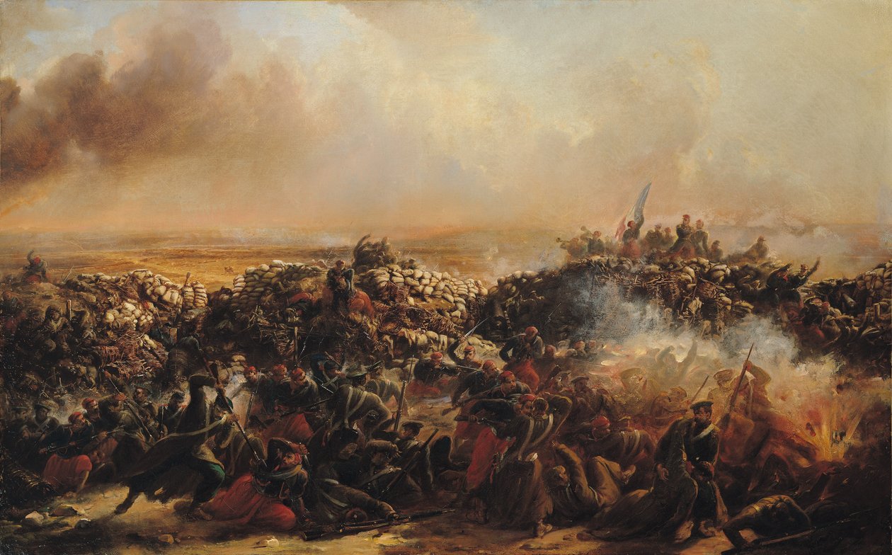 La battaglia di Sebastopoli, sezione centrale del trittico da Jean Charles Langlois