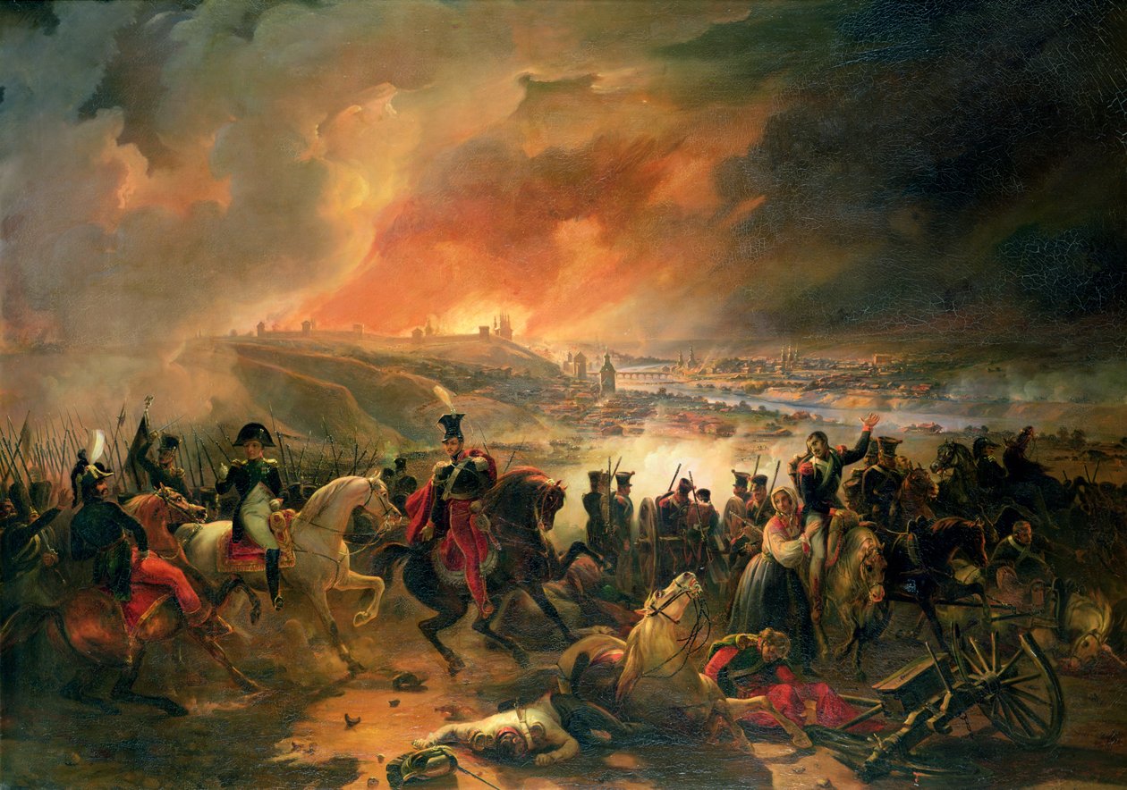 La battaglia di Smolensk, 17 agosto 1812, 1839 da Jean Charles Langlois