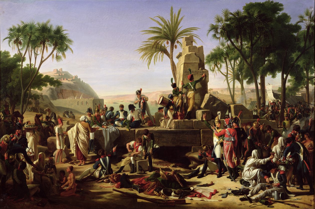 Truppe fermate sulle rive del Nilo, 2 febbraio 1799, 1812 da Jean Charles Tardieu