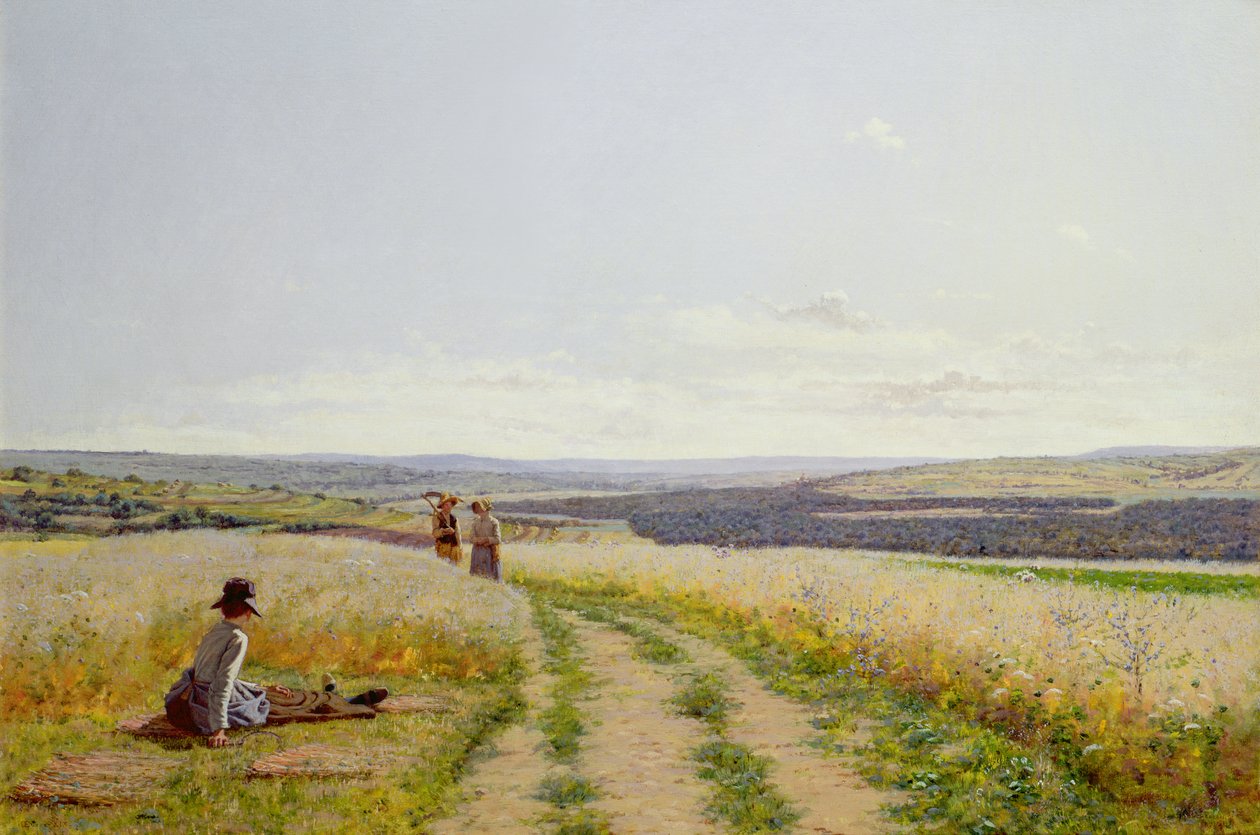 Ragazza nei campi da Jean F. Monchablon