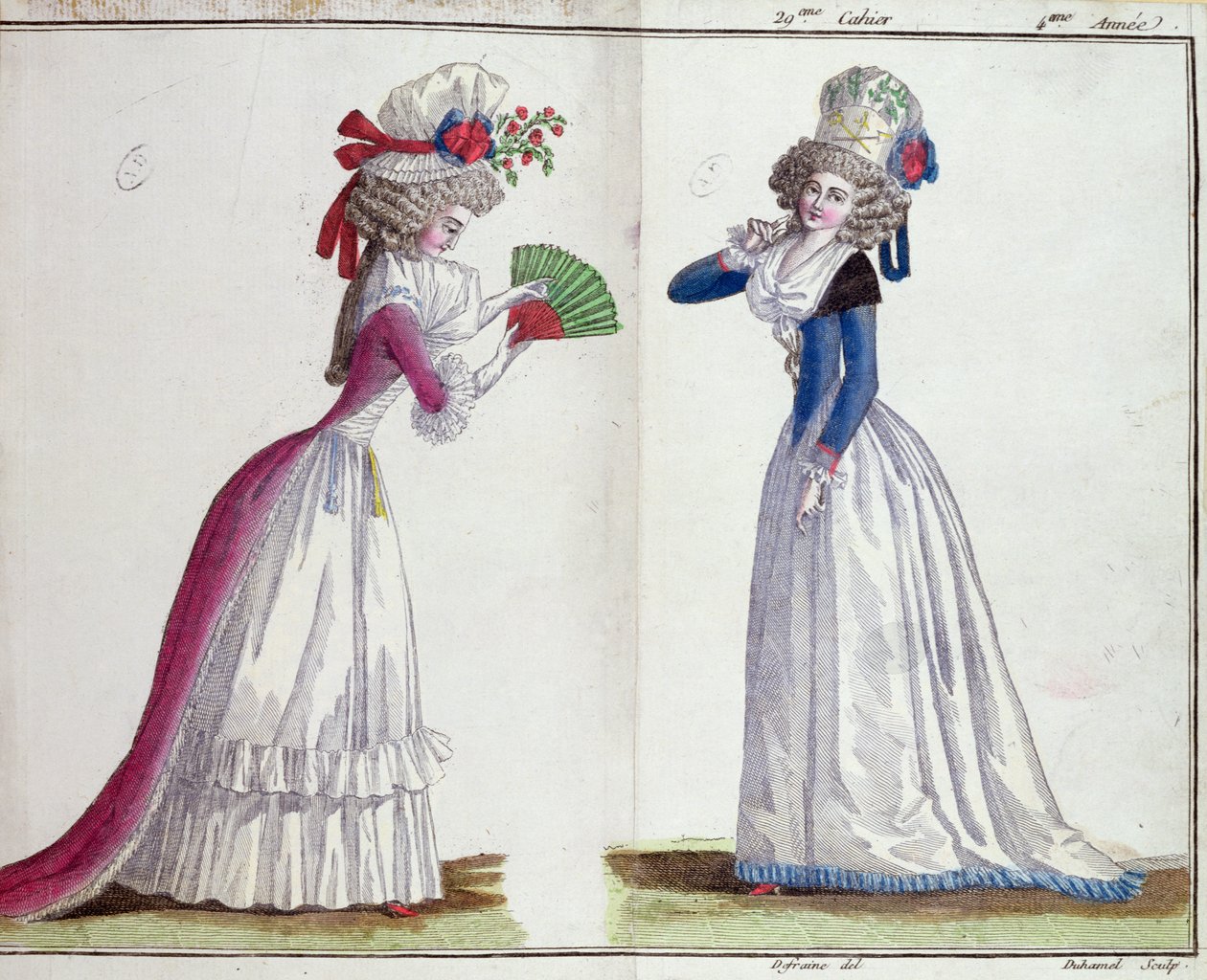 Tavola di moda, 1789 da Jean Florent Defraine