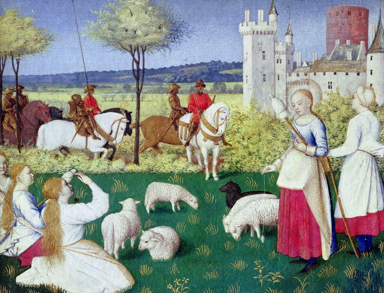 Ms Fr 71 Santa Margherita di Antiochia e Olibrius da Jean Fouquet