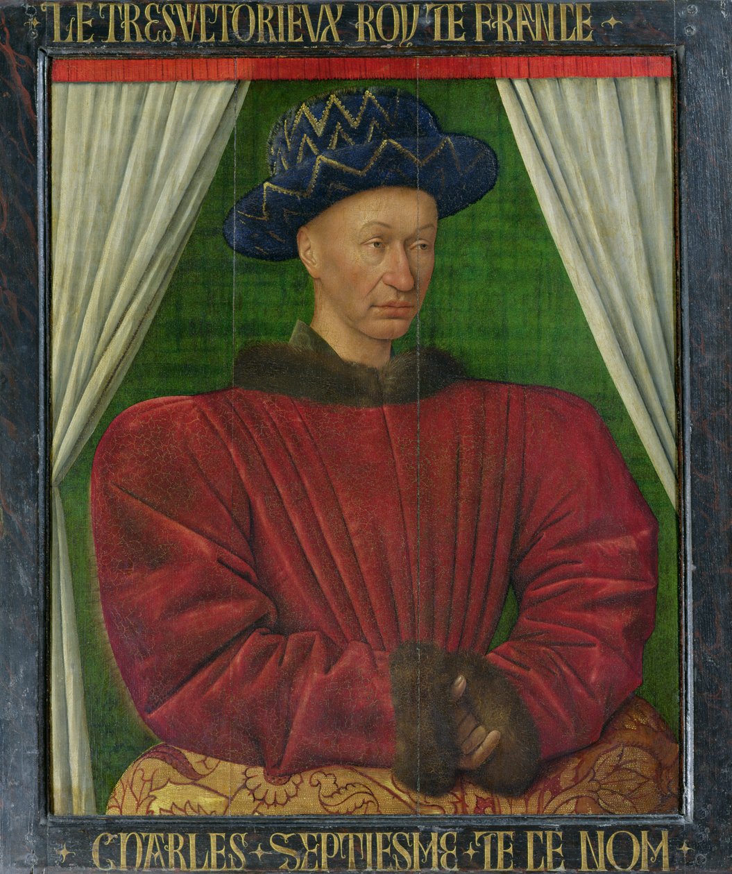 Ritratto di Carlo VII, c.1445-50 da Jean Fouquet