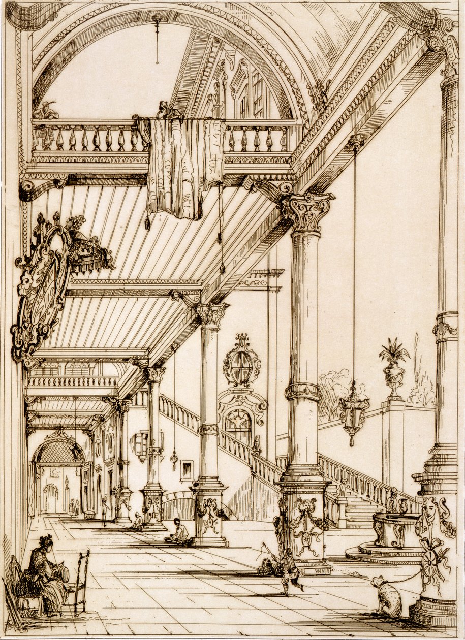 Atrio di un palazzo, a Genova, da 