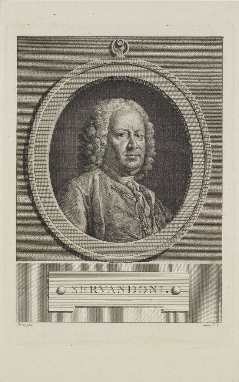 Servandoni, inciso da Simon Charles Miger, c.1766 da Jean Francois Colson