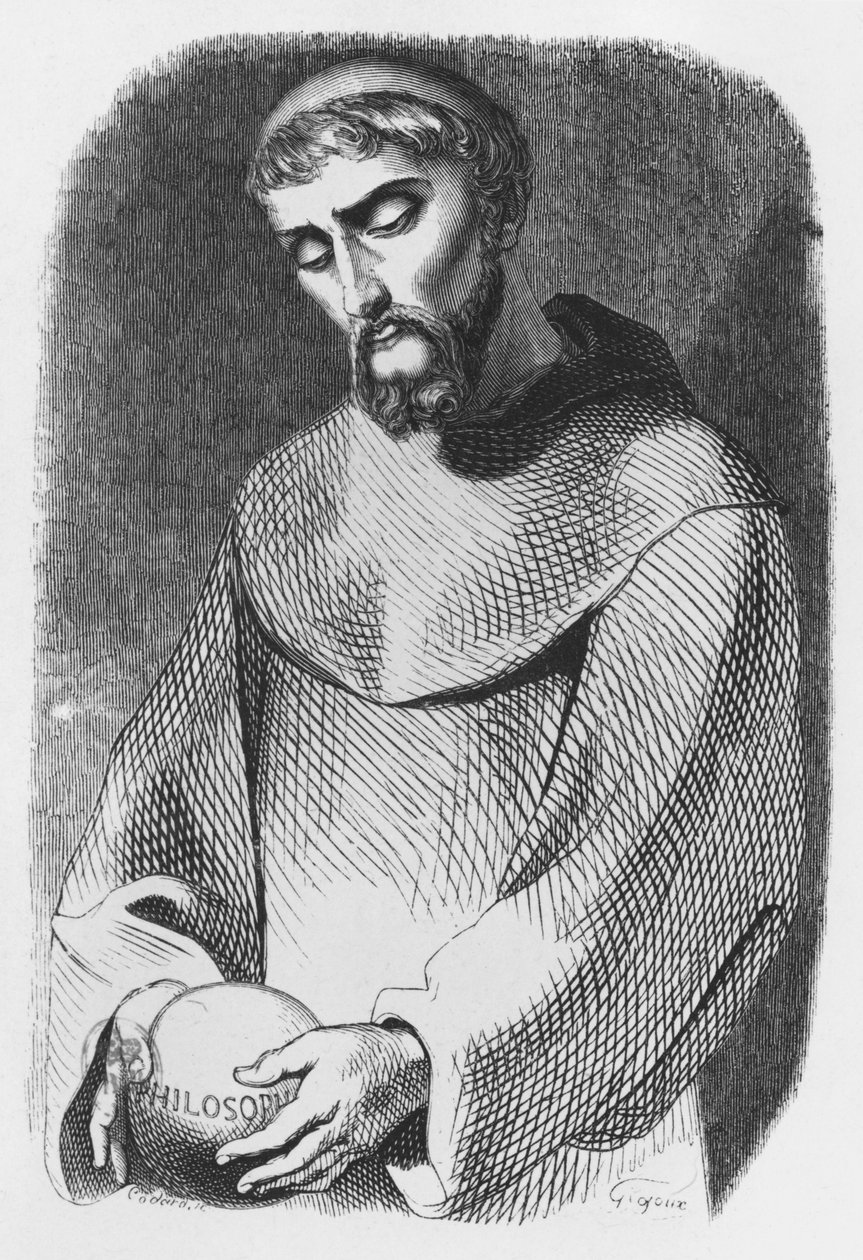 Abelardo come monaco a Saint-Gildas-de-Rhuys, illustrazione da 