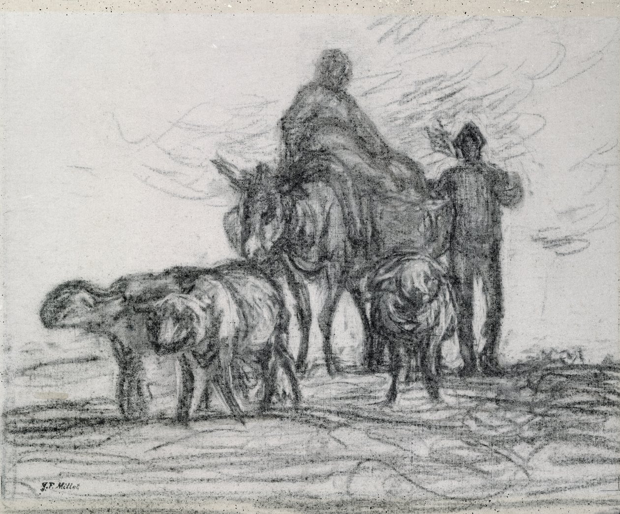 Ritorno dai campi, 1873 da Jean Francois Millet