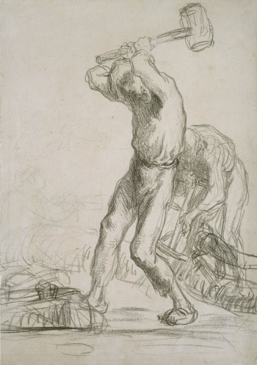 Due contadini che segano e spaccano legna da Jean Francois Millet