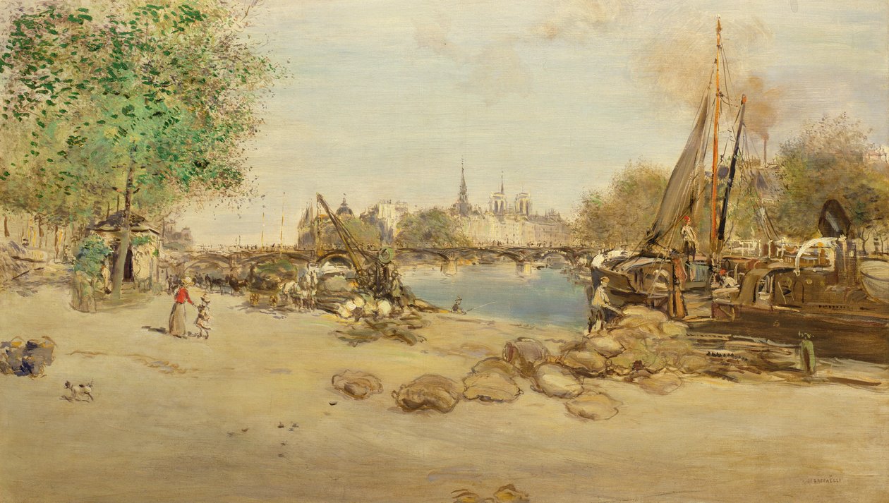 Il porto di St. Nicolas a Parigi da Jean Francois Raffaelli