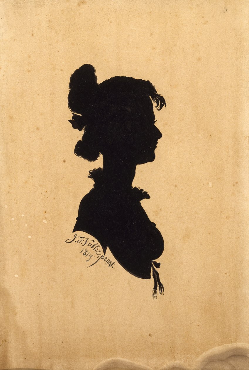 Silhouette di Madame Olivette Sterne, 1814 da Jean Francois Vallee