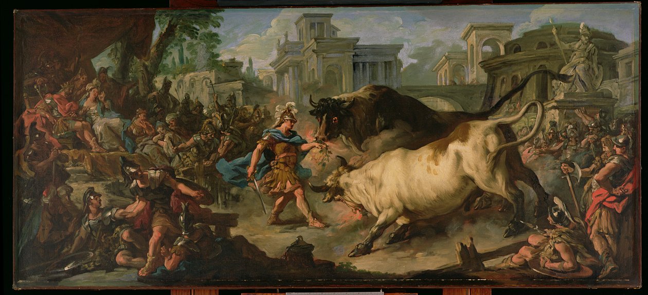 Giasone doma i tori di Eeta, 1742 da Jean François de Troy