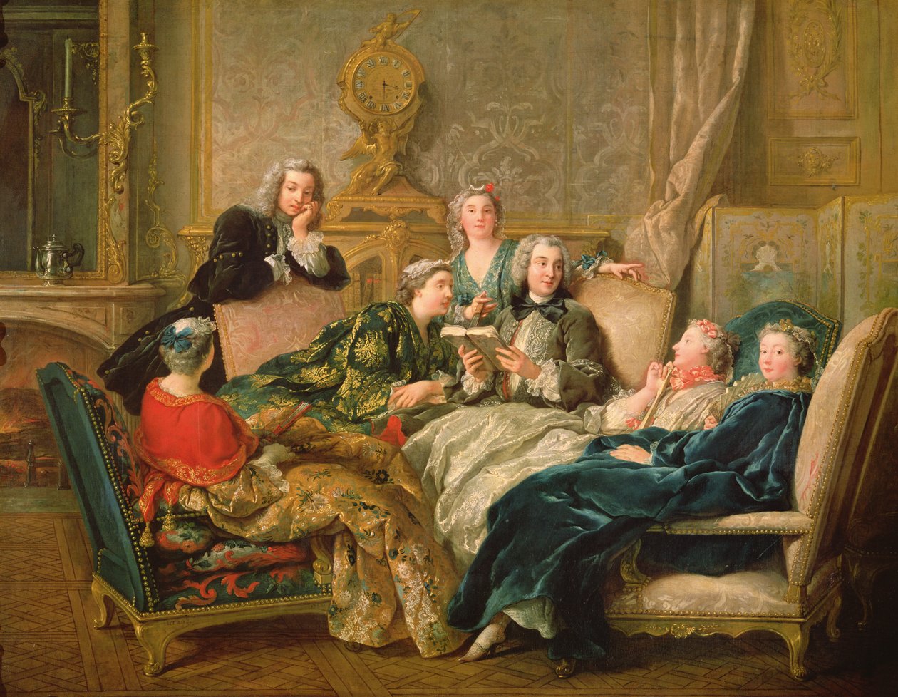 La lettura di Molière, c.1730 da Jean François de Troy