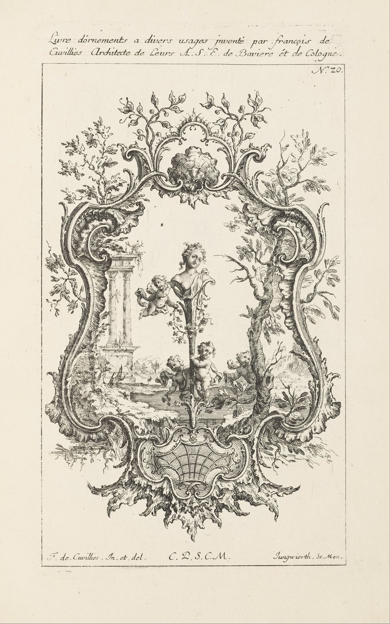 Progetto per cartiglio da Jean François Cuvilliés