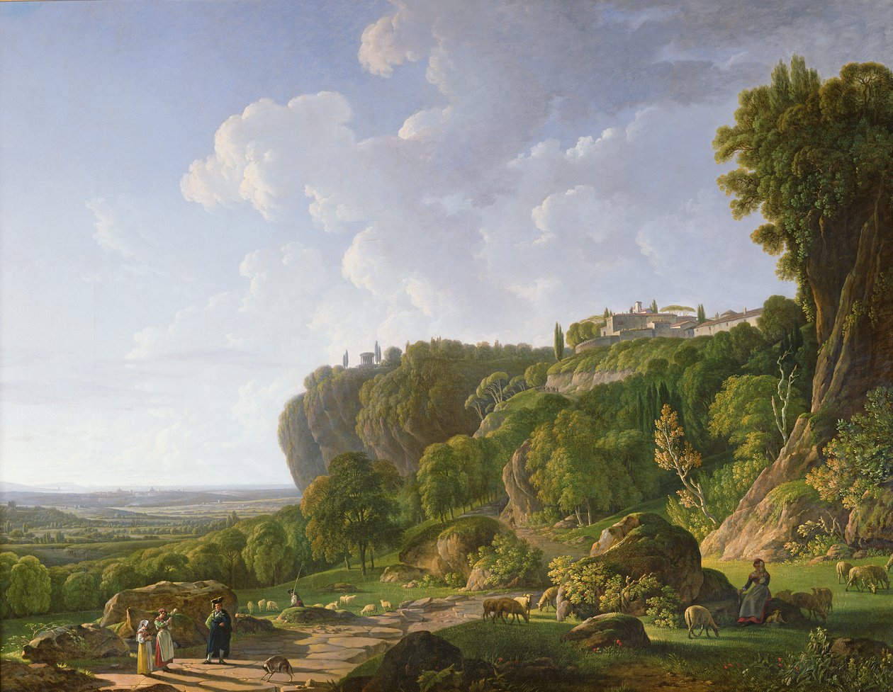 Tivoli e la Campagna Romana lungo la Via Appia da Jean François Sablet