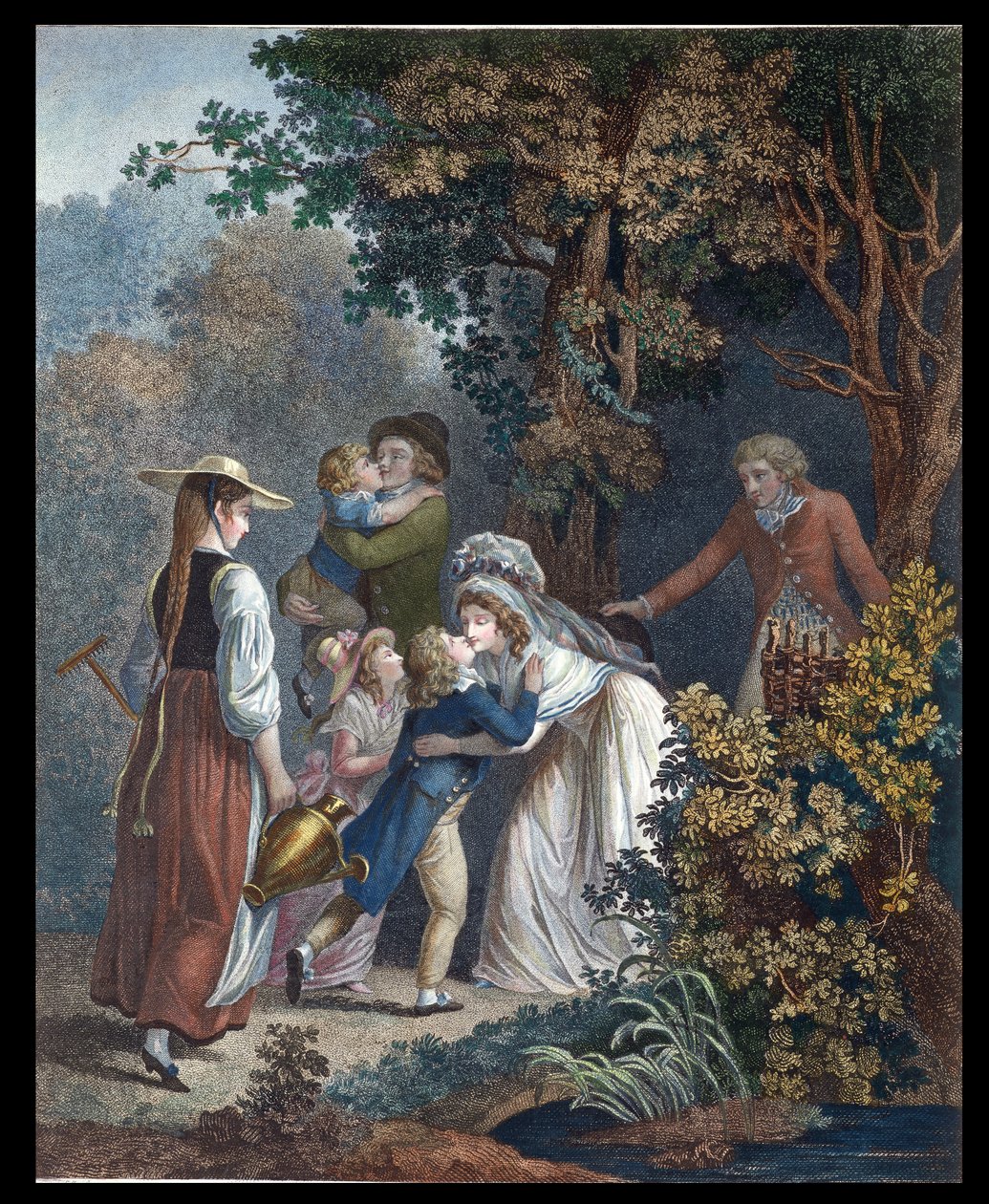 Elysium, fine XVIII secolo (incisione a colori) da Jean Frederic Schall