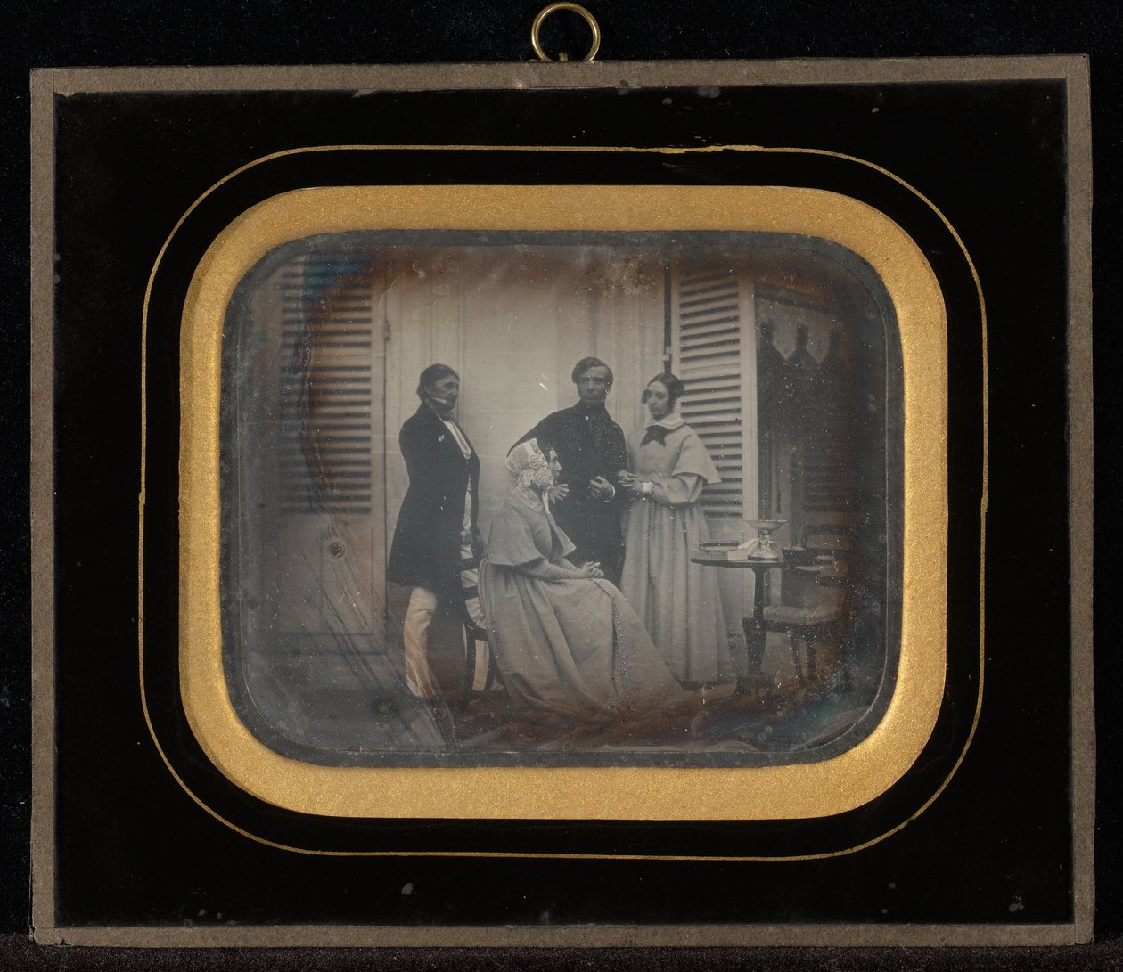 (Ritratto di gruppo di M. e Mme. Eynard con M. e Mme. Regny, Parigi, Francia) da Jean Gabriel Eynard