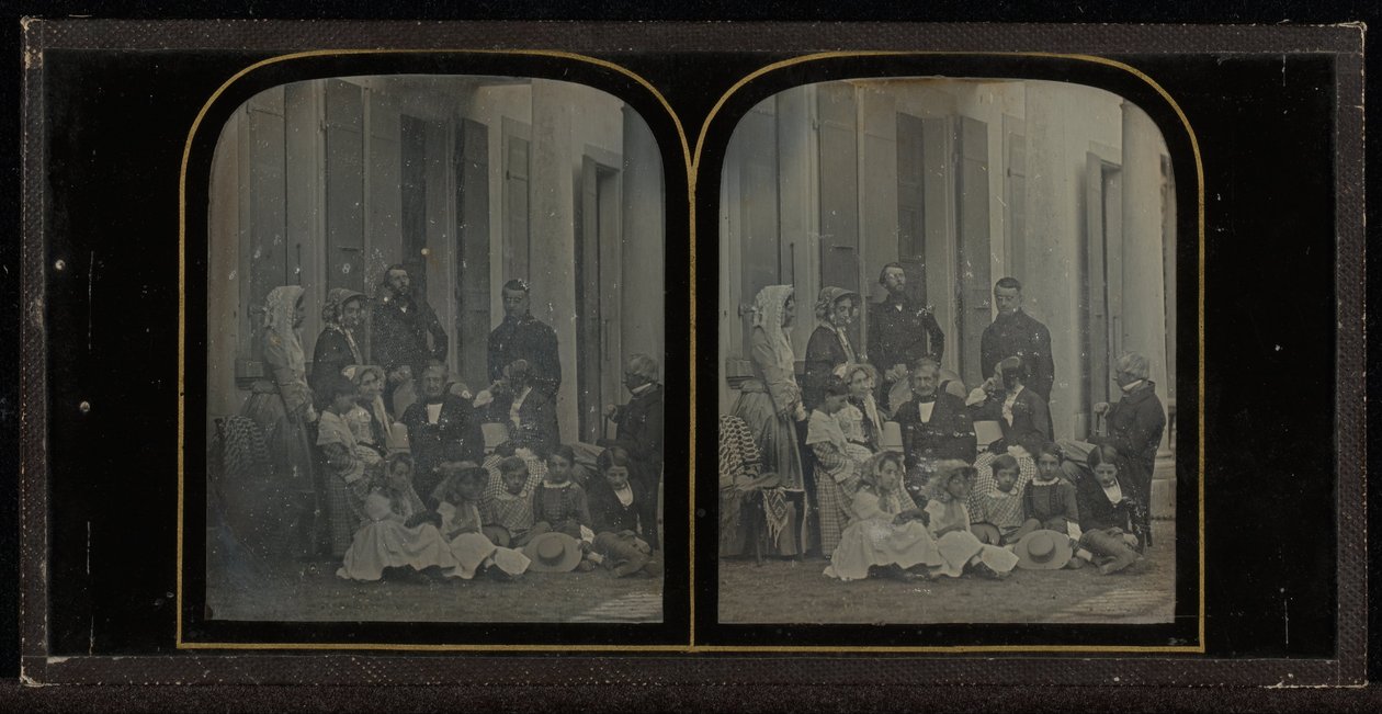 (Ritratto di gruppo di quattordici membri del Circolo di Eynard-Lullin) da Jean Gabriel Eynard