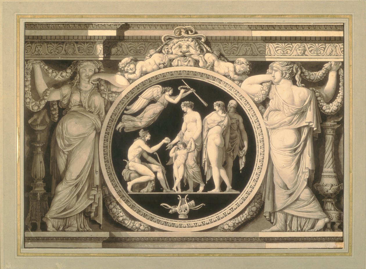 Progetto per un rilievo del Giudizio di Paride da Jean Guillaume Moitte