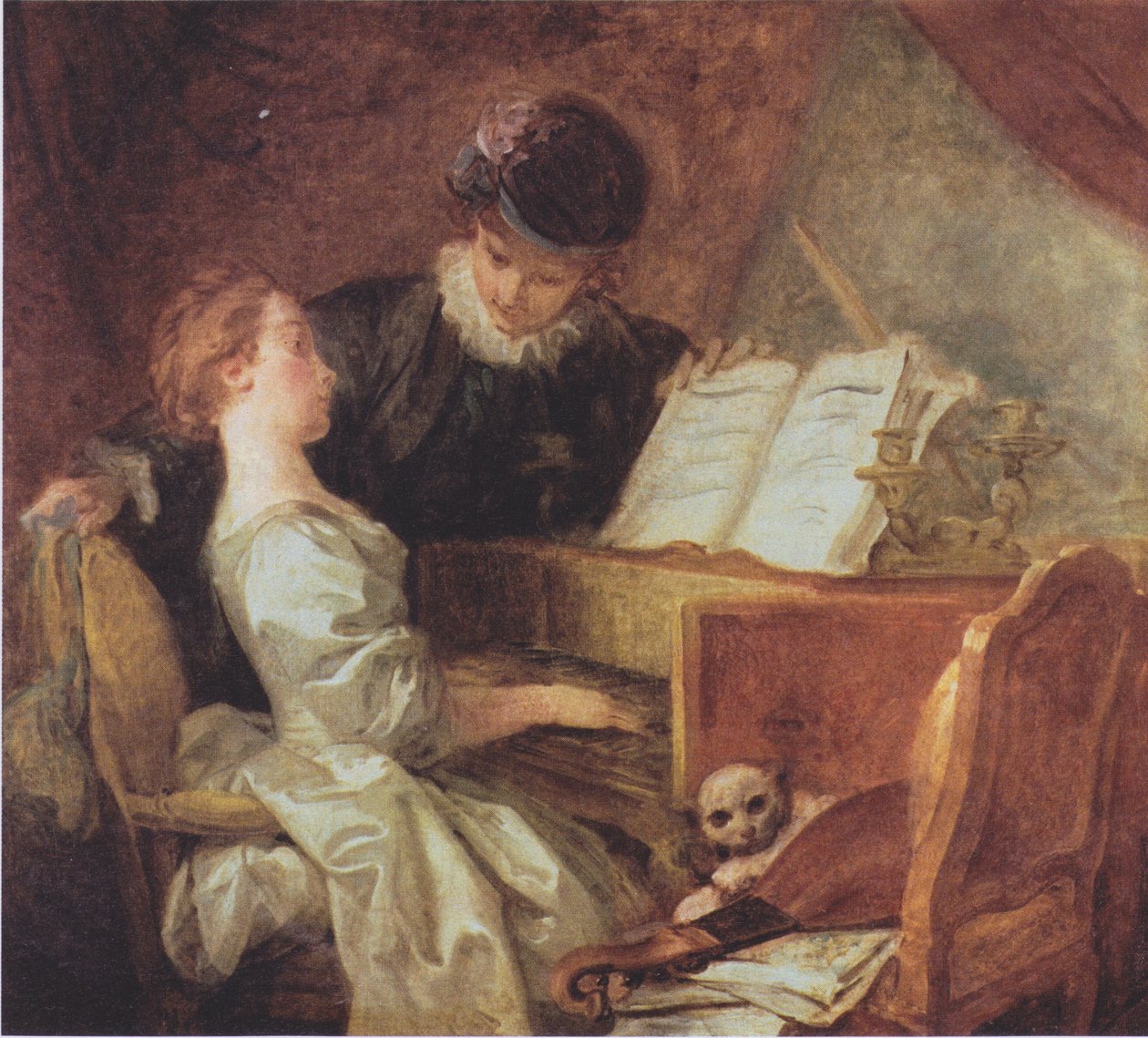 La lezione di musica da Jean-Honore Fragonard