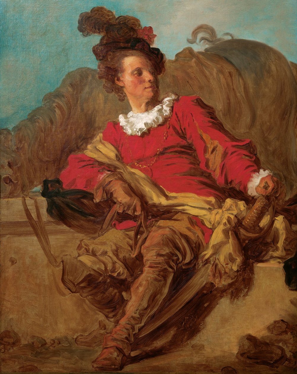 Jean-Claude Richard, Abate di Saint-Non, vestito alla spagnola da Jean Honore Fragonard