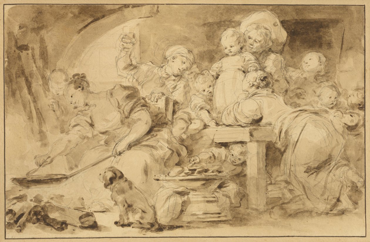 Il fabbricante di frittelle da Jean Honore Fragonard