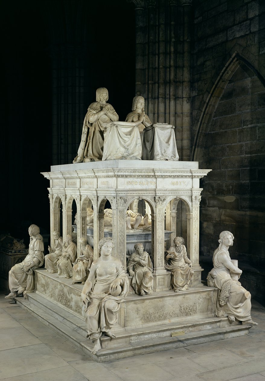 Vista della tomba di Luigi XII (1462-1515) e Anna di Bretagna (1496-1533) da Jean I Juste