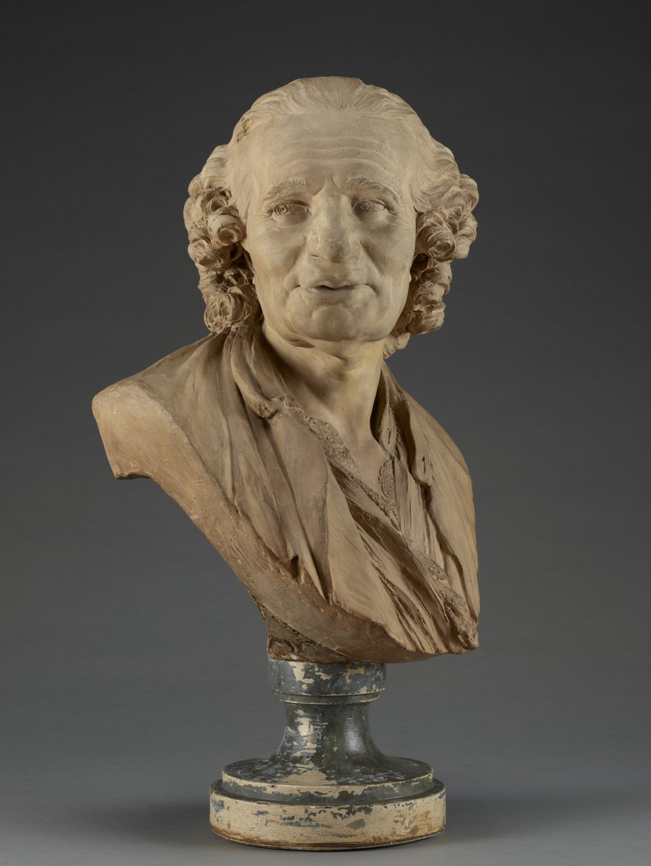Busto di Alexis-Jean-Eustache Taitbout, 1762 (terracotta su zoccolo di gesso) da Jean Jacques Caffieri