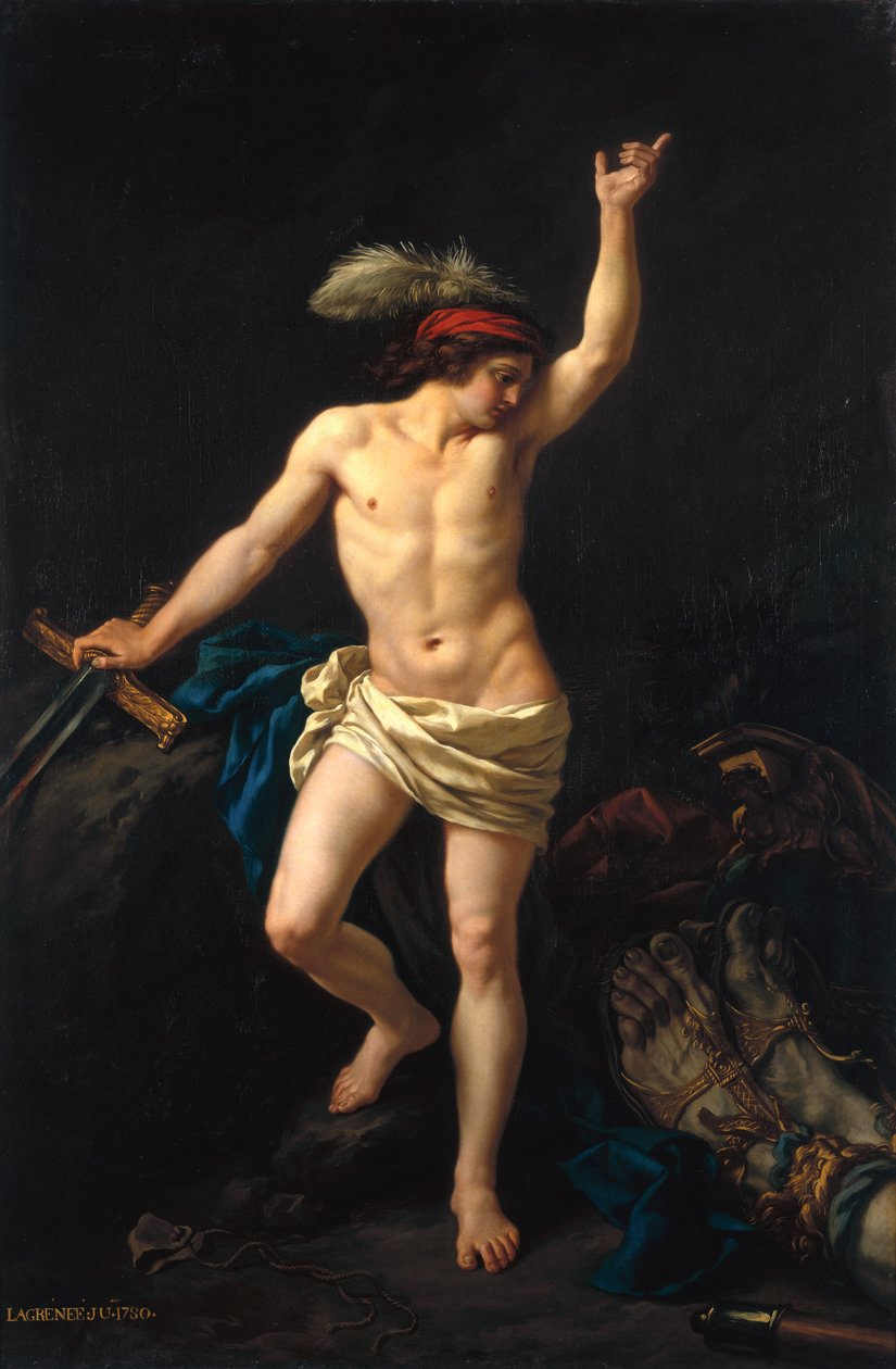 Davide vittorioso, 1780 da Jean Jacques II Lagrenee