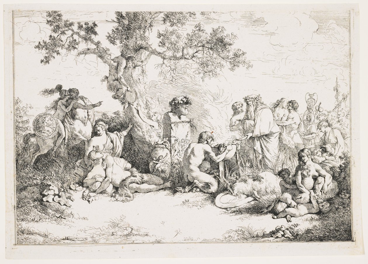 Sacrificio a Pan, c. 1760-1763 da Jean Jacques II Lagrenee