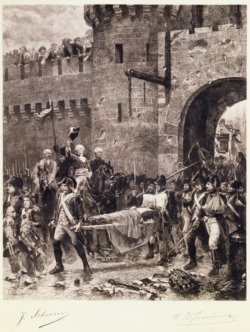 La morte di Bonchamps nel 1793 da Jean-Jacques Scherrer