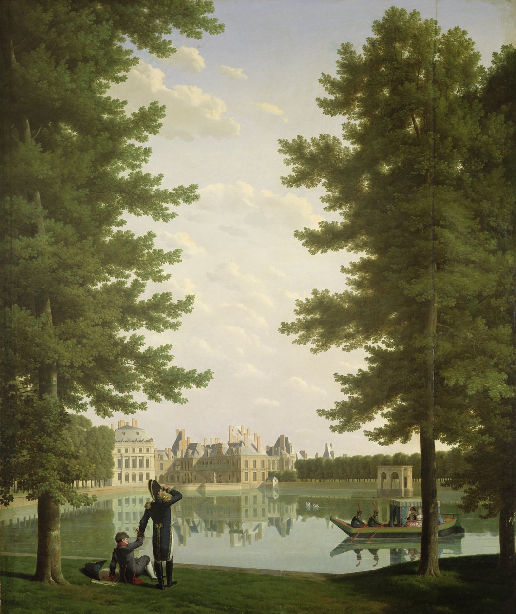 Napoleone I e Maria Luisa sullo stagno delle carpe a Fontainebleau, 1810 da Jean Joseph and Boilly, Louis Bidauld