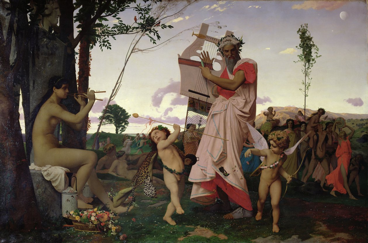 Anacreonte, Bacco e Afrodite, 1848 da Jean Leon Gerome