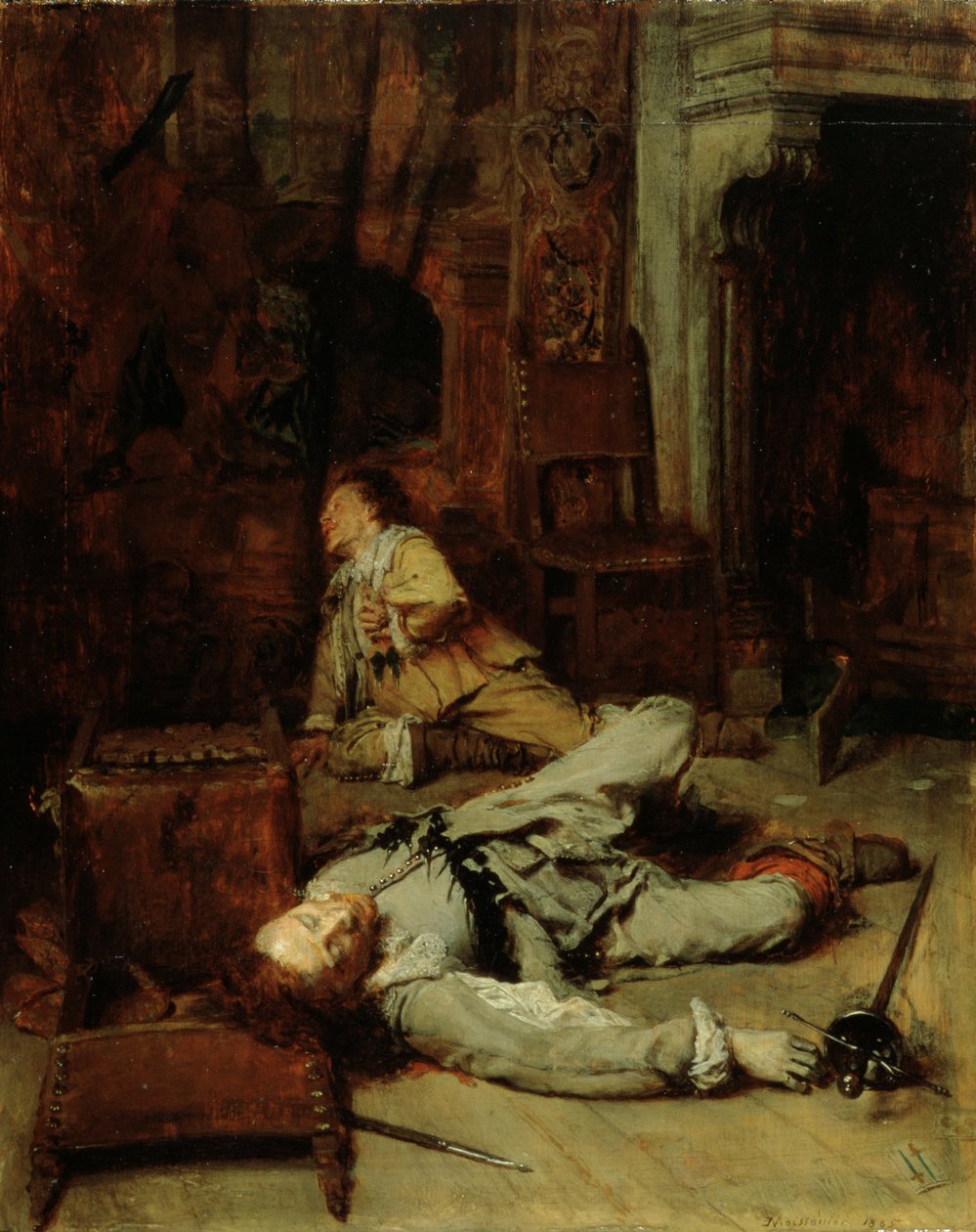 La fine del gioco di carte, 1865 da Jean Louis Ernest Meissonier
