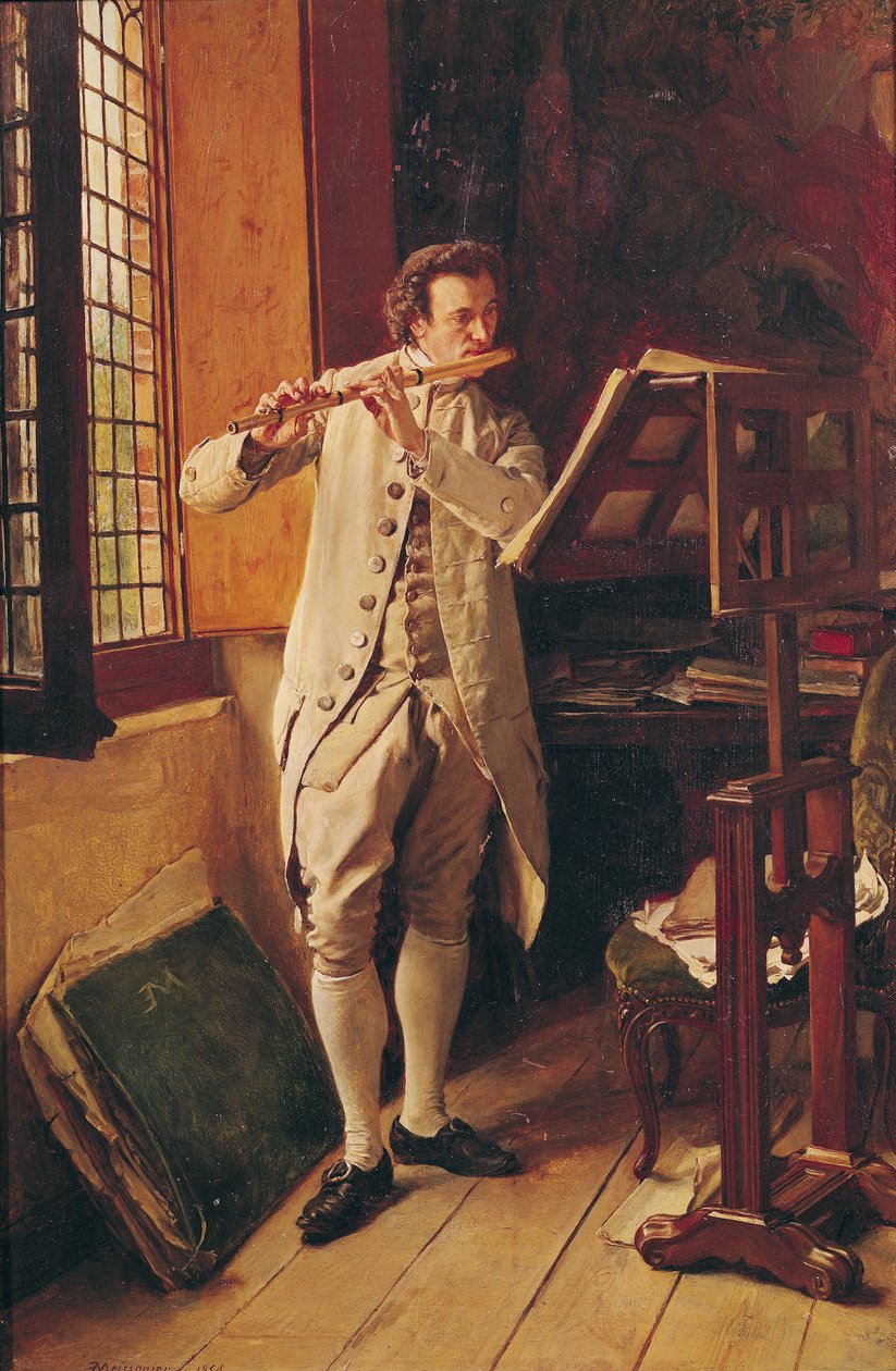 Il flautista da Jean-Louis Ernest Meissonier