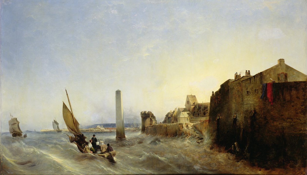 Veduta del Molo di Napoleone a Cherbourg, 1838 da Jean Louis Petit