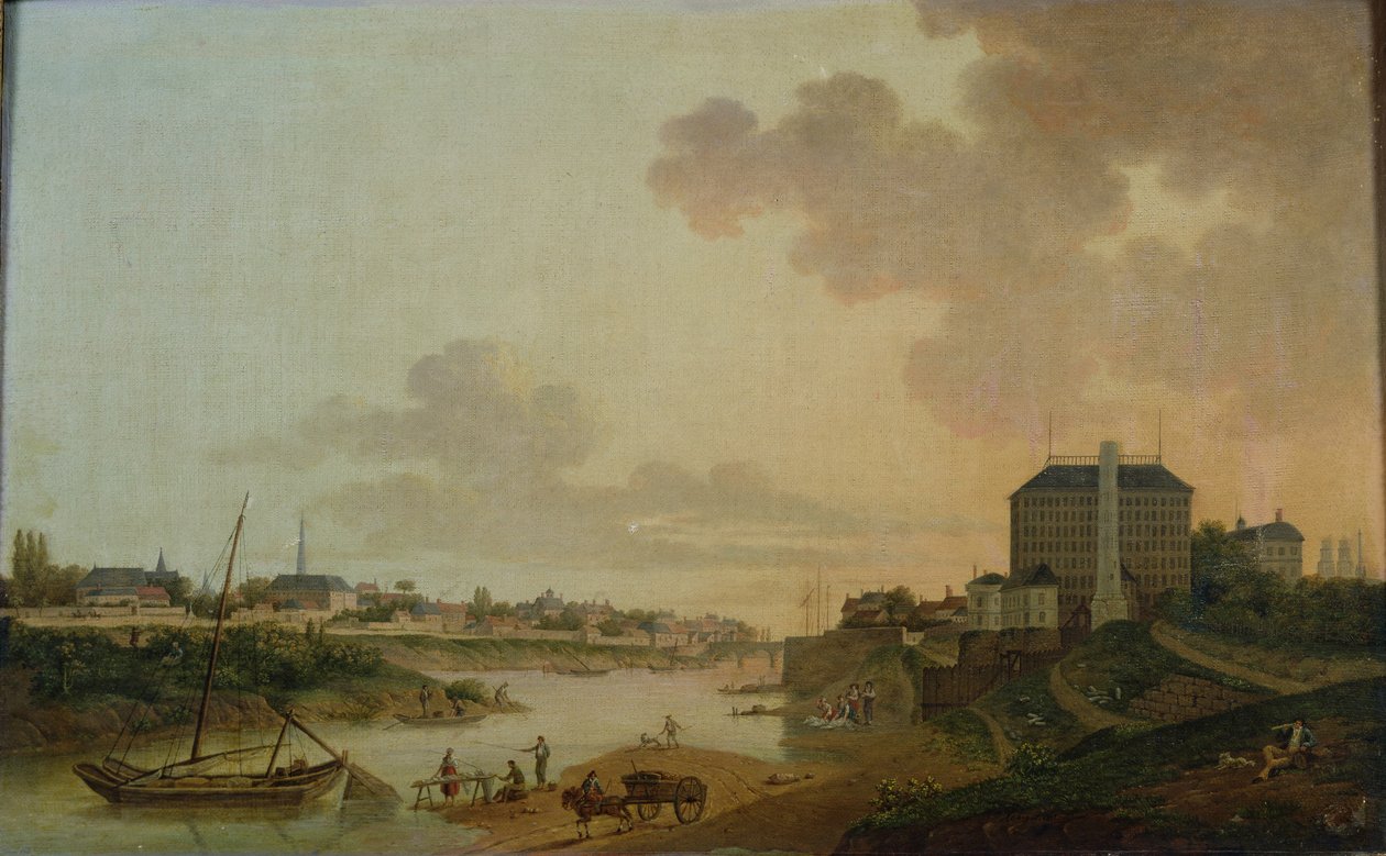Veduta della Fabbrica di Cotone dalla Motte Sanguin a Orleans, 1825 da Jean Louis Rabigot