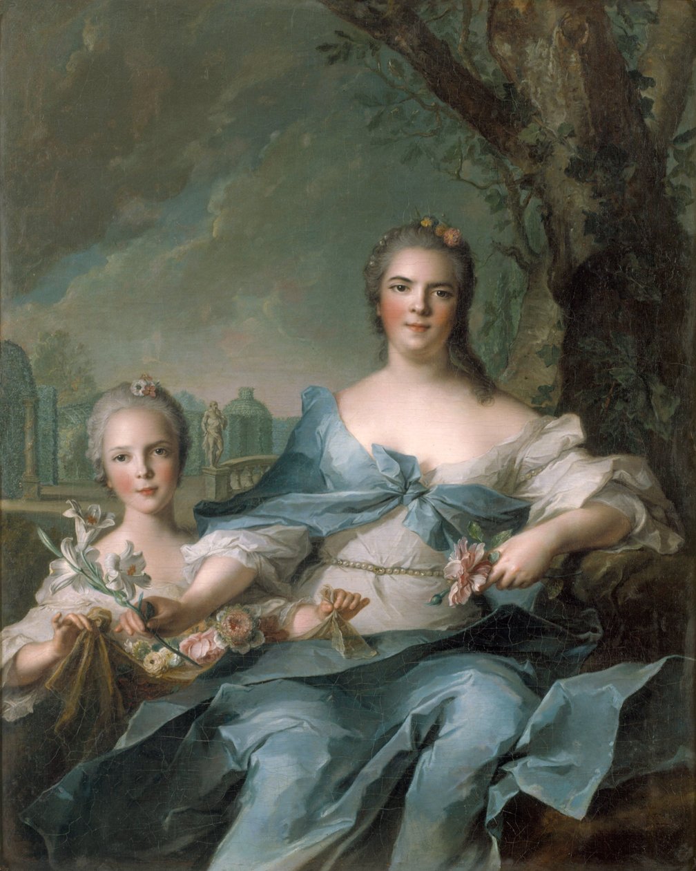 La duchessa di Parma e Piacenza, Luisa Elisabetta di Francia, e sua figlia, la principessa Isabella di Parma da Jean Marc Nattier