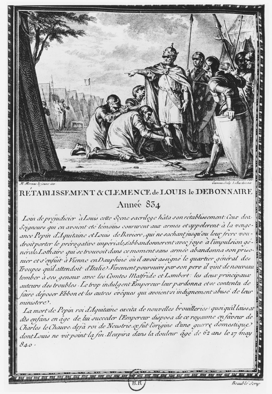 Luigi I, il Pio o il Bonario da Jean Michel the Younger Moreau