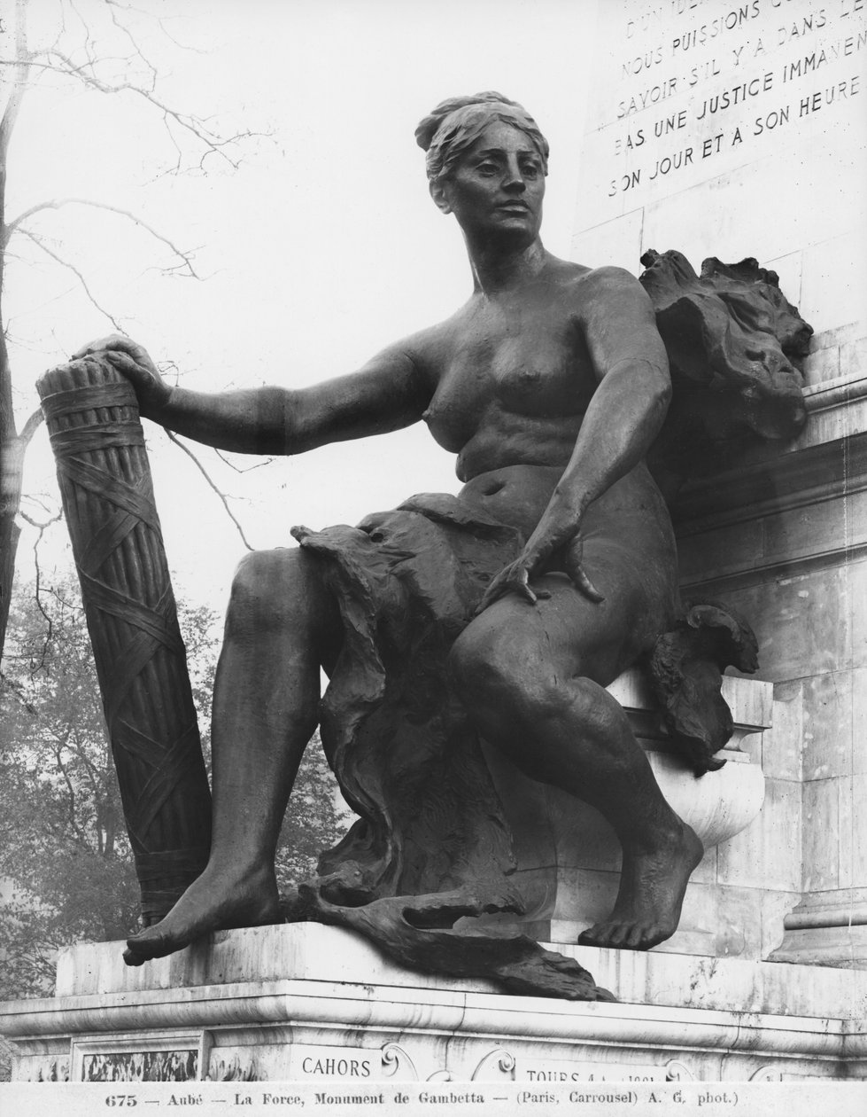 Monumento a Léon Gambetta, Force, cortile Napoleone, Louvre, 1888 (dettaglio) da Jean Paul Aube
