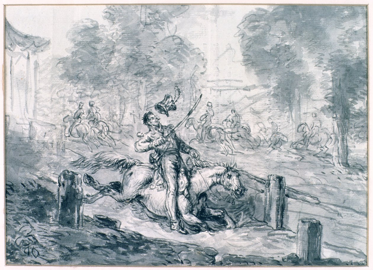 Morte del principe Joseph Poniatowski (1763-1813) 1816 da Jean Pierre Norblin de La Gourdaine
