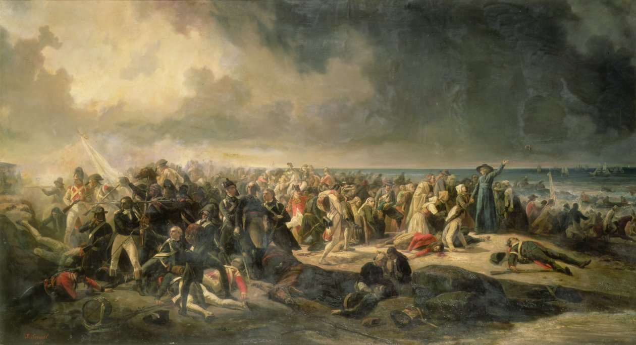 Scena dello sbarco a Quiberon nel 1795, 1850 da Jean Sorieul